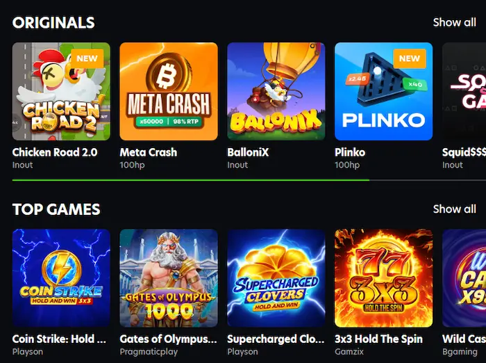 NeoSpin Casino games